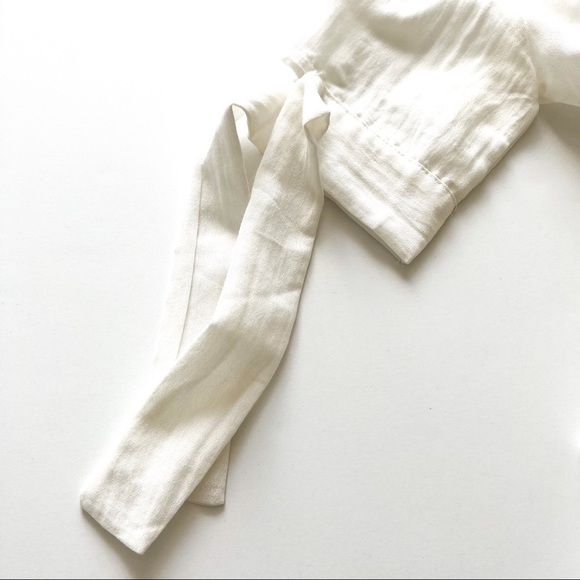 Lioness White Linen-Blend Ruffle 'Cuban' Dress M - Picture 11 of 15